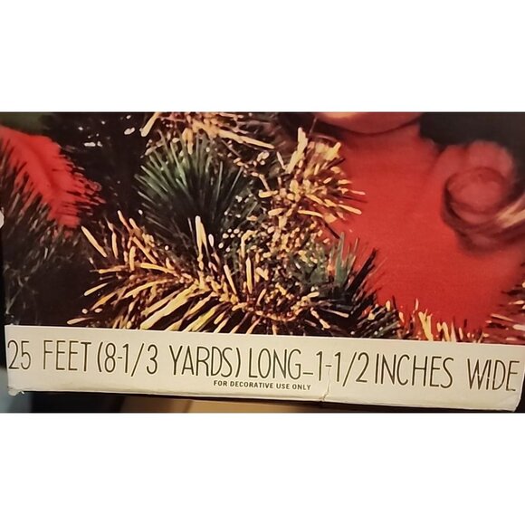 Vintage 1970 Double Glo Tinsel Garland SILVER 25 Feet - Picture 3 of 5